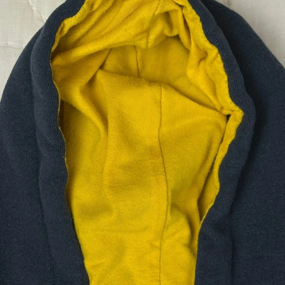 Stadium‎ Athletics Michigan Wolverines Navy Blue Yellow Hoodie Sweatshirt Size S